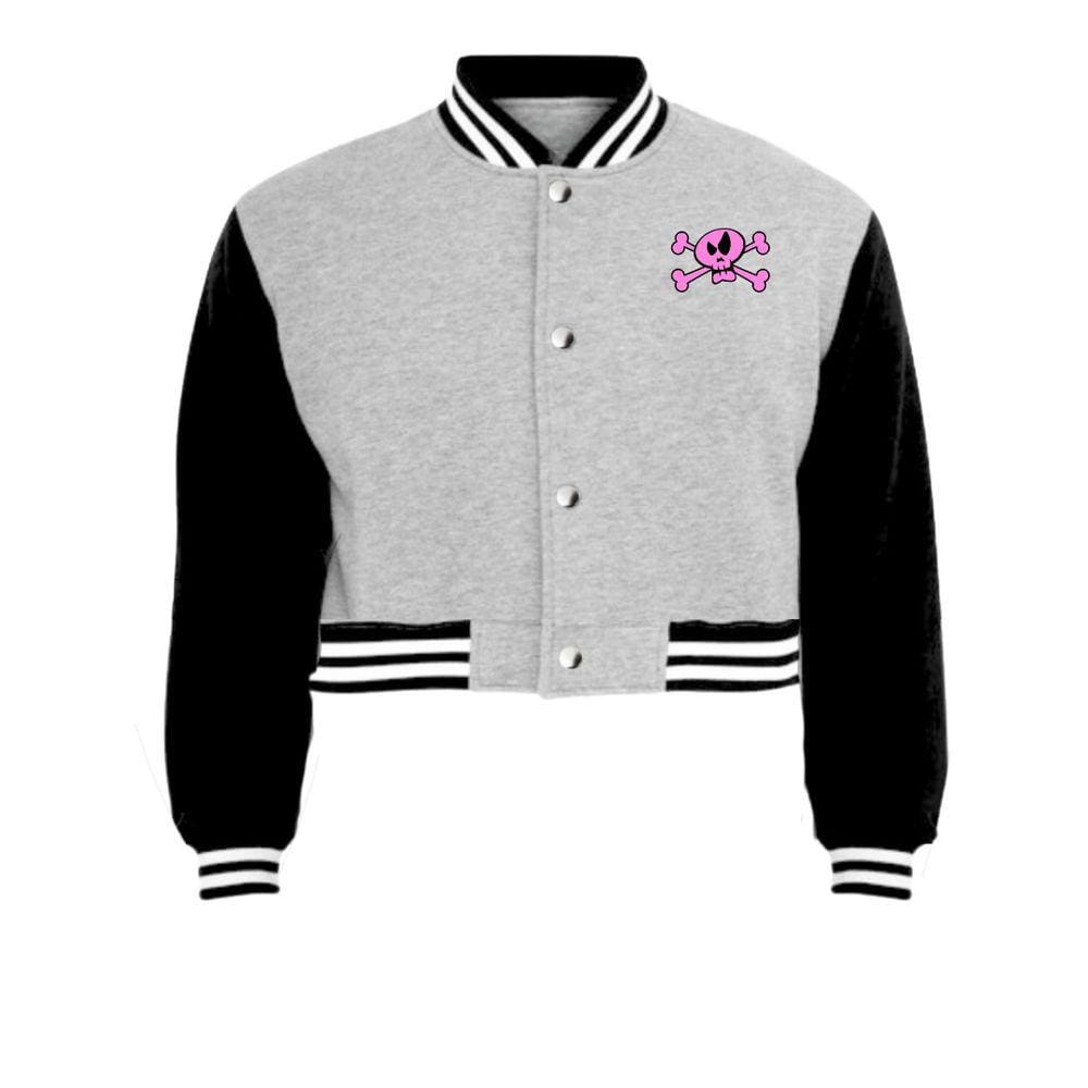 Jaqueta Cropped Moletom Rock And Roll Feminina Colegial