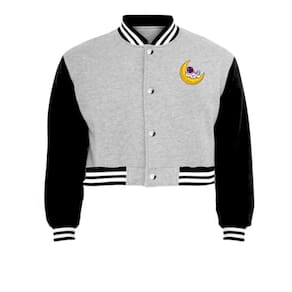 Jaqueta Cropped Moletom Lua Astronauta Feminina Colegial