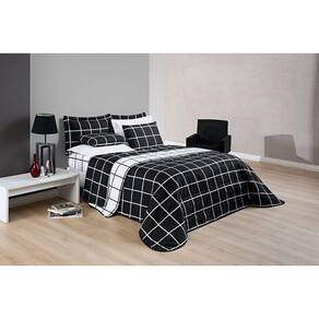 Conjunto Casal Queen Size Xadrez 03 Peças 200 Fios Super