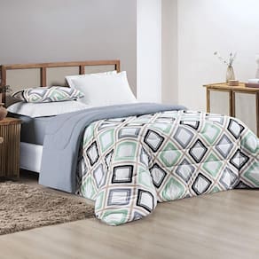 Cobertor Grosso Super King 100% Algodão Cinza 2,8m x 2,4m