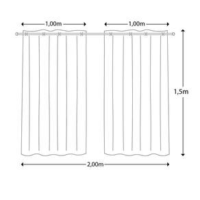 Cortina Charme Para Quarto 2.00 X 1,50 Estampada