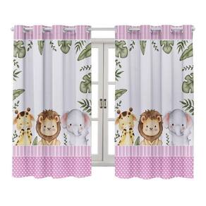 Cortina Estampada Quarto Infantil Safari 200X150