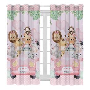Cortina Para Quarto/ Sala E Decoração Nuvem Rosa 3.00X2.20