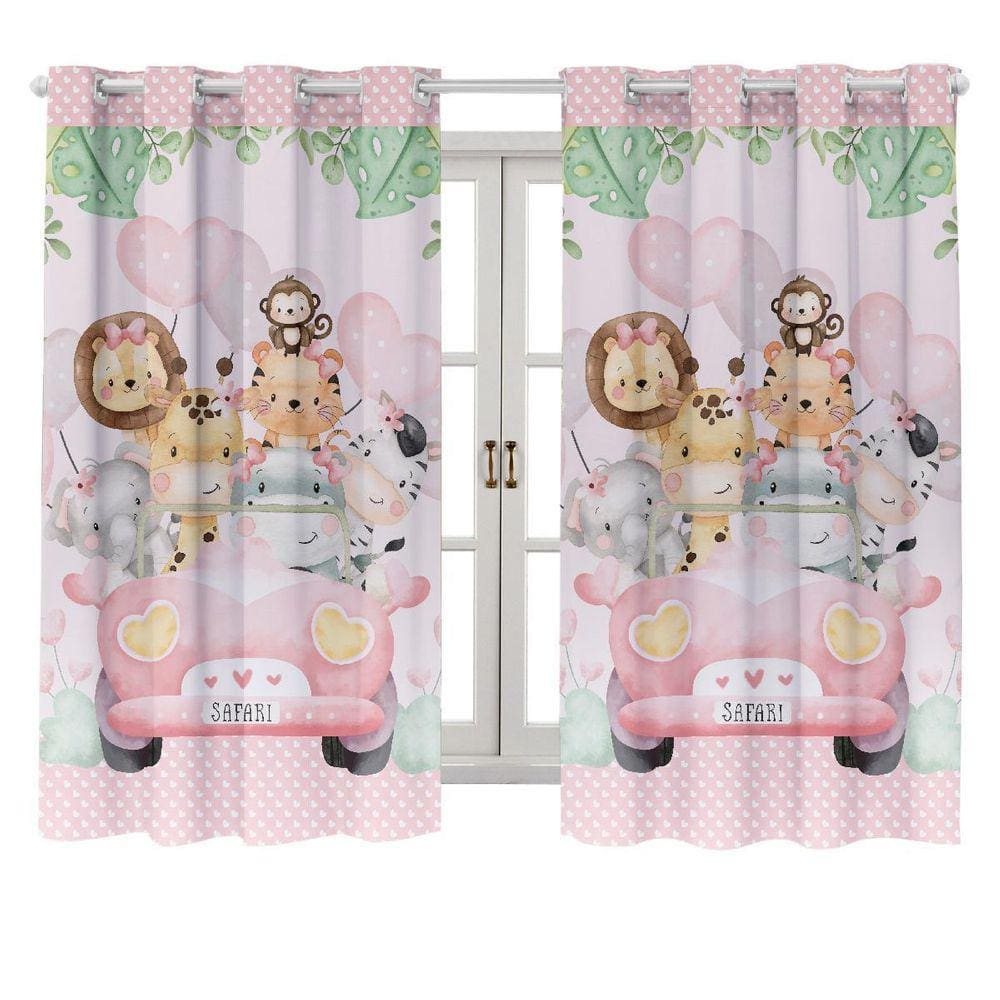 Cortina Estampada 200X150 Quarto Infantil Bebê Menina Menino