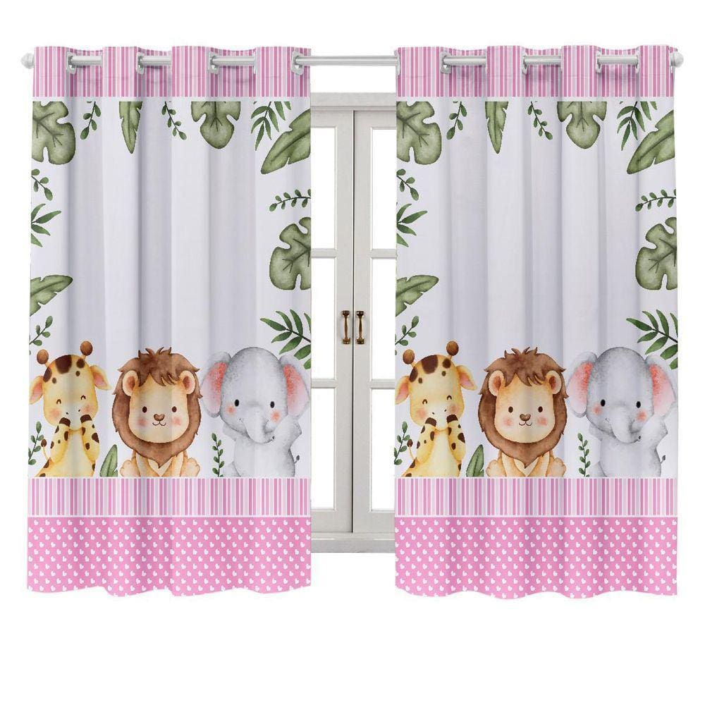 Cortina Estampada 200X150 Quarto Infantil Bebê Menina Menino