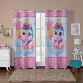 Cortina Para Quarto/ Sala E Decoração Nuvem Rosa 3.00X2.20