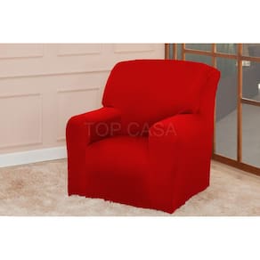 Capa Protetor Sofá Poltrona Papai 1 Lugar Coladinha Vermelho