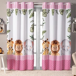 Cortina Para Quarto/ Sala E Decoração Nuvem Rosa 3.00X2.20