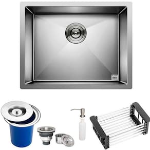 Cuba Quadrada Inox 304 Gourmet 5040 Lixeira 5L E Acessórios