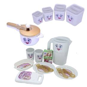 Kit Cozinha Menina Jantar Panela De Pessão Potinhos 17Pç