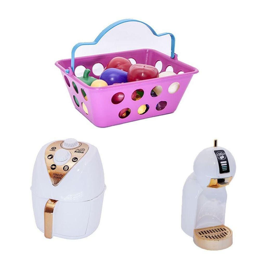 Mini Cozinha Infantil Menina Princesa Potinhos 15Peças