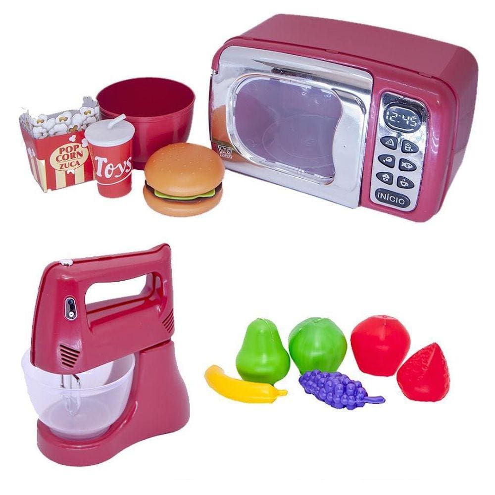 Chefe Cozinha Menino Eletro Kit Comida Batedeira Fruta 12P