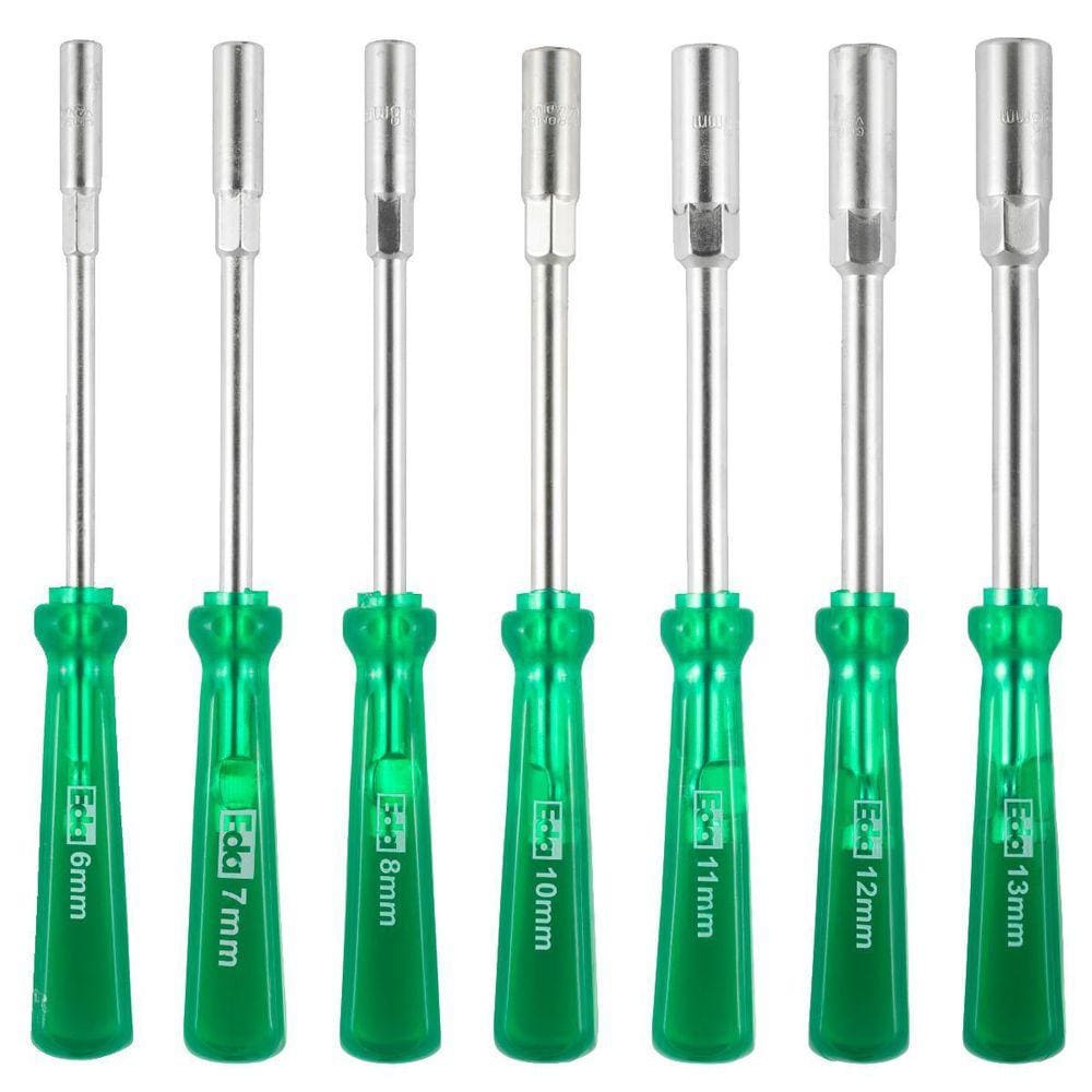 Kit 7 Chaves Canhão 6 A 13Mm Aço Cr-V Longa Eda Profissional