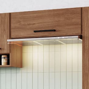 Armário Aéreo Geladeira 1 Porta Giovanna Freijó/Preto