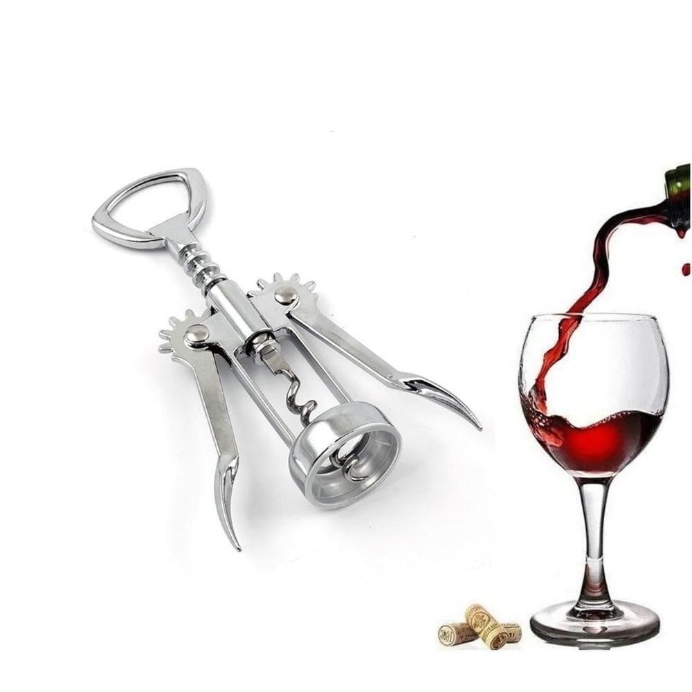 Saca Rolhas Metal Reforçado Manual - Design Ergonômico