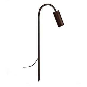 Luminária Balizador Espeto Escada Jardim Curvo Marrom 50Cm