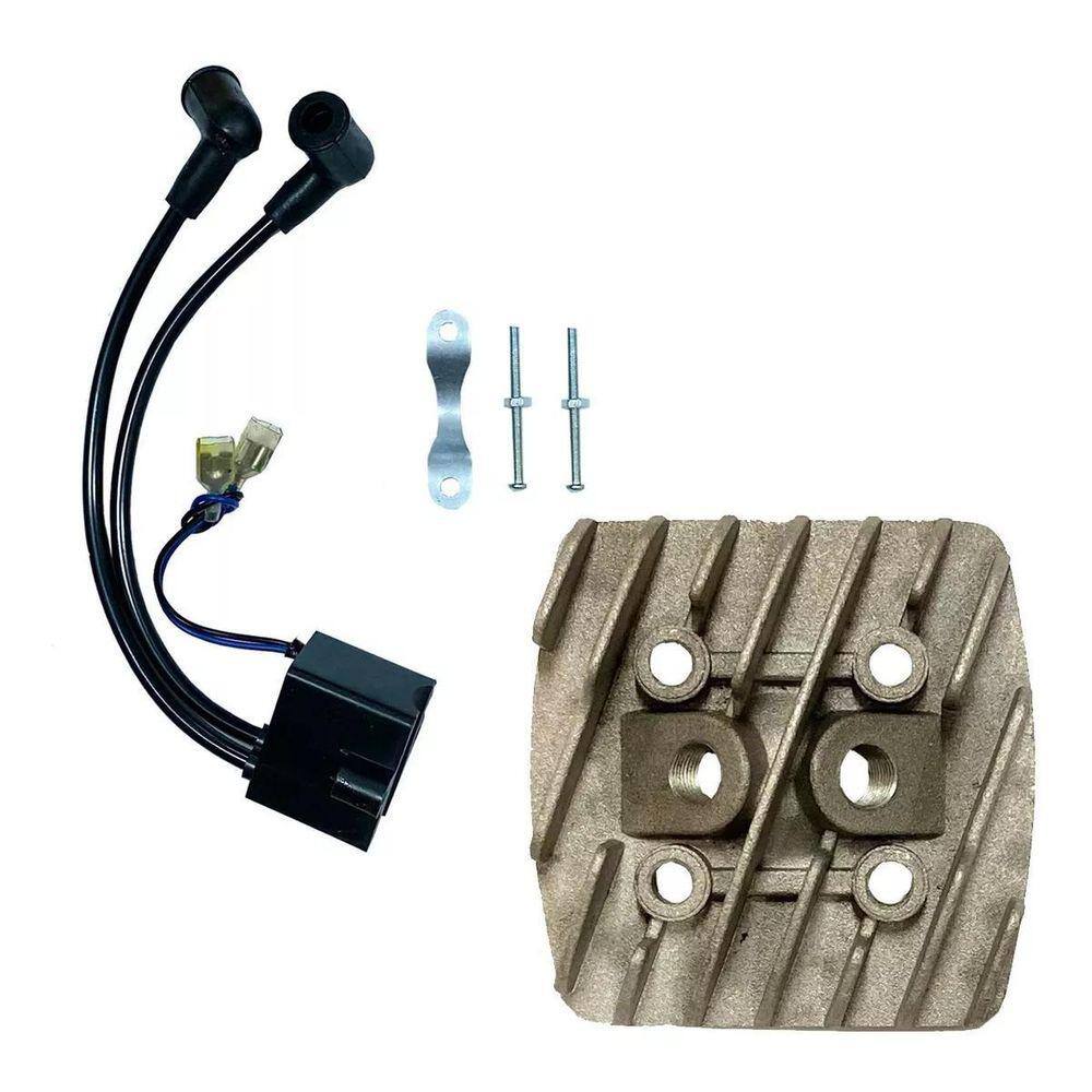 Kit Cabeçote Duas Velas + Cdi Duplo Bicicleta Motorizada