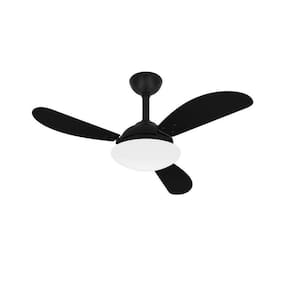Ventilador Teto Silencioso Sala Fly 3 Pás Preto Ventax 110V