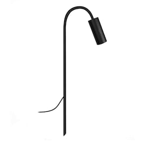 Balizador Espeto Luminária Jardim Escada Curvo Preto 50Cm