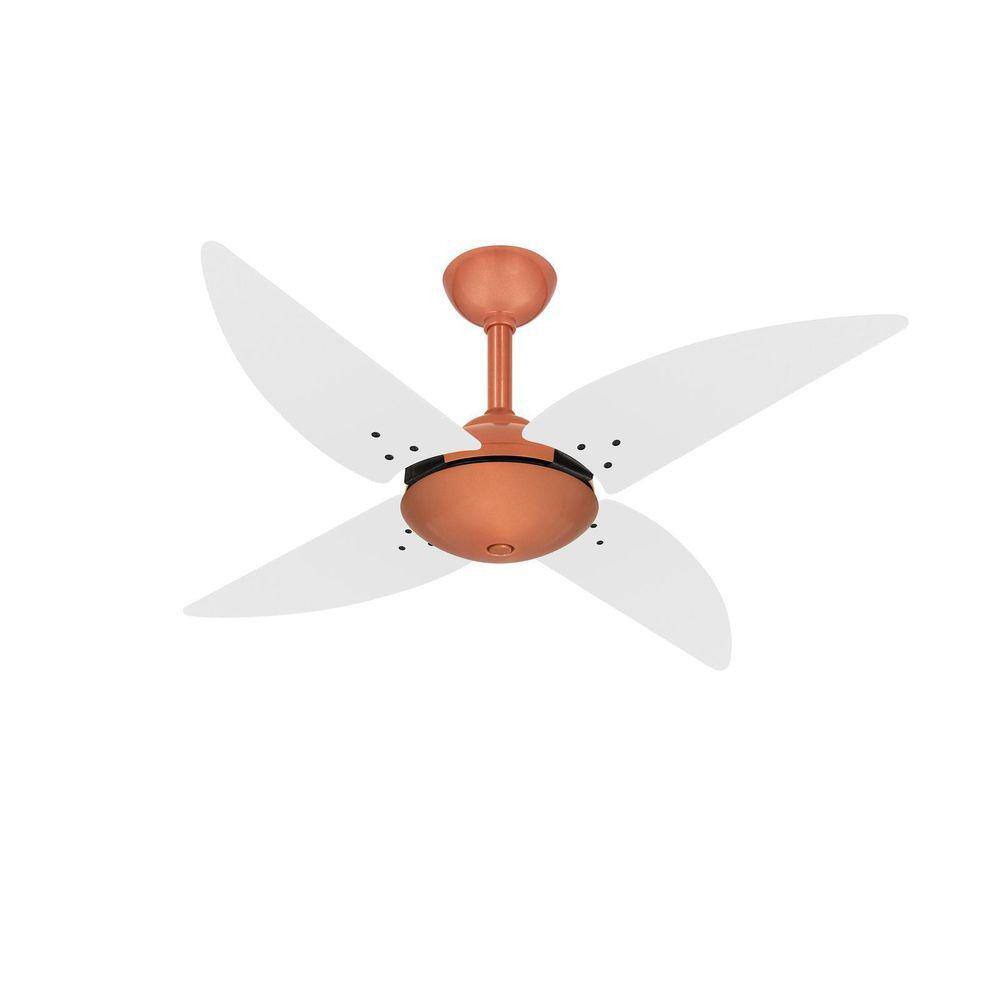 Ventilador Teto Cobre Quad Silencioso Sala 4 Pás Ventax 110V