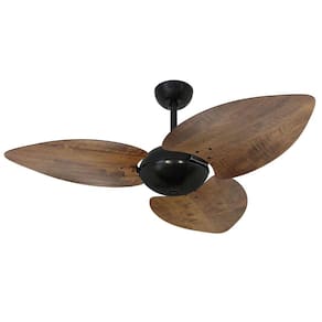 Ventilador De Teto Volare Preto Office Dunamis Imbuia 110V
