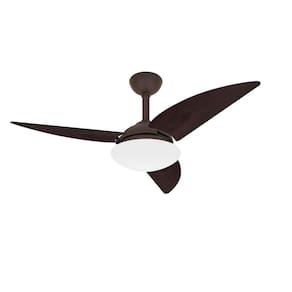 Ventilador Teto Marrom Class 3 Pás Sala Potente Ventax 110V