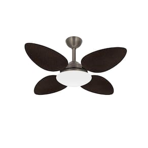 Ventilador De Teto Silencioso 4 Pás Palha Pétalo Ventax 220V