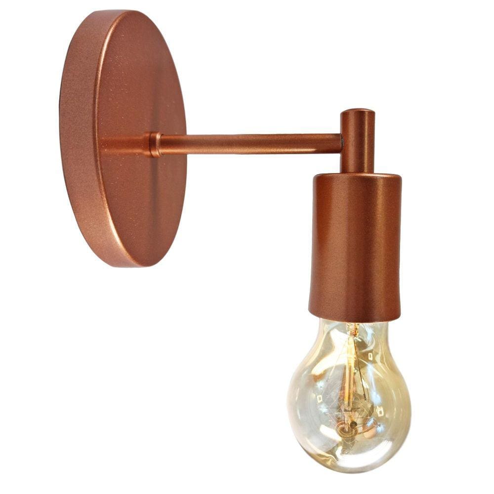 Luminária De Parede Arandela Aluminío Quarto Cama Cobre