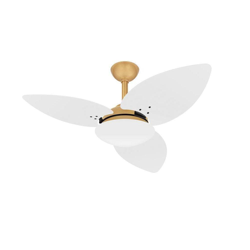 Ventilador Teto Dourado Winds 3 Pás Potente Sala Ventax 220V