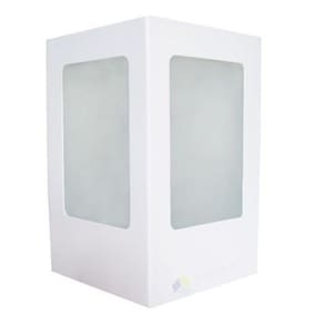 6X Arandela Triangular Poptem Aluminio Branca