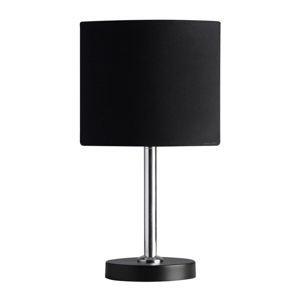 2X Abajur Evita Poptem Aluminio Preto Total