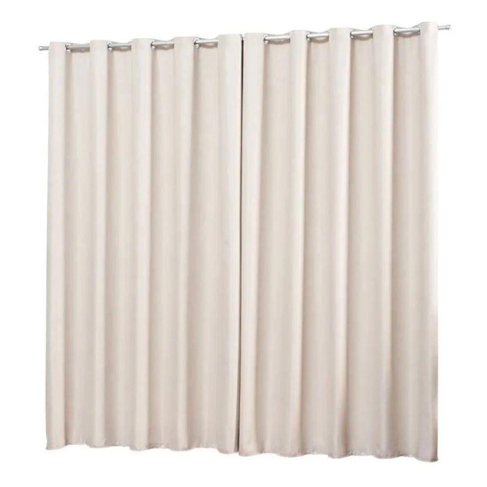 Cortina Blackout Em Tecido 3,00X2,50 Corta Luz Palha