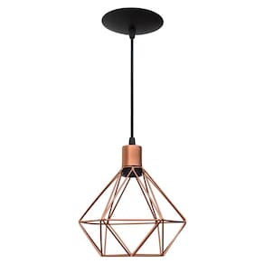 Pendente Aramado Poptem Diamante Pequeno Cobre