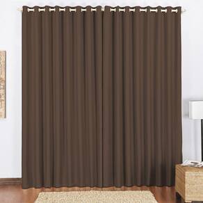 Cortina Blackout Trilho Suisso Corta Luz 4,0x2,80M Tabaco