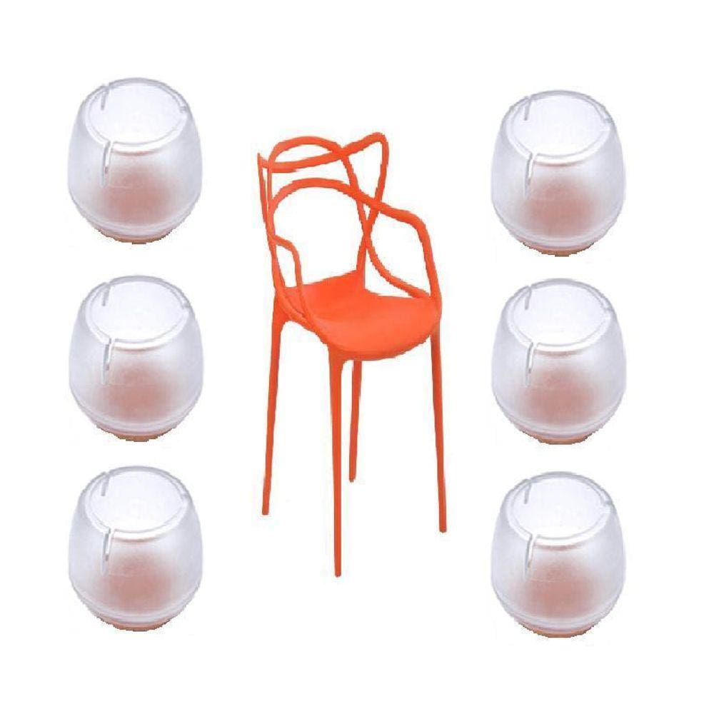 Kit 36 Pezinho Transparente Com Feltro 12Mm - 16Mm Cadeira