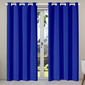 Cortina Isa Varão Oxford 2,80Mx2,30M Azul Royal