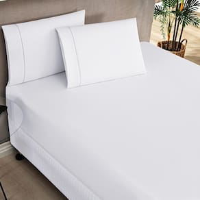 Jogo Cama Lençol Home Basic Solteiro Com 2Pçs Branco