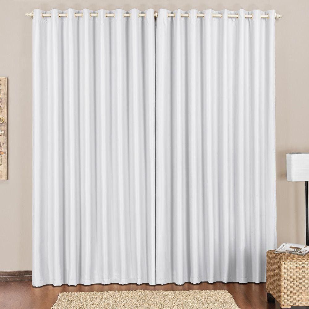 Cortina Block Blackout Trilho Comum Tecido 3,00X2,60M Branco