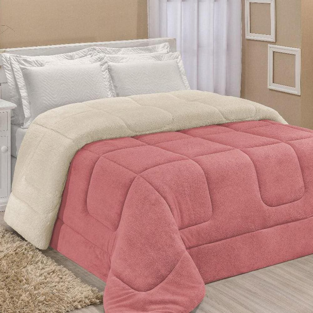 Coberdrom Robust Queen Manta Soft Sherpa Rosa
