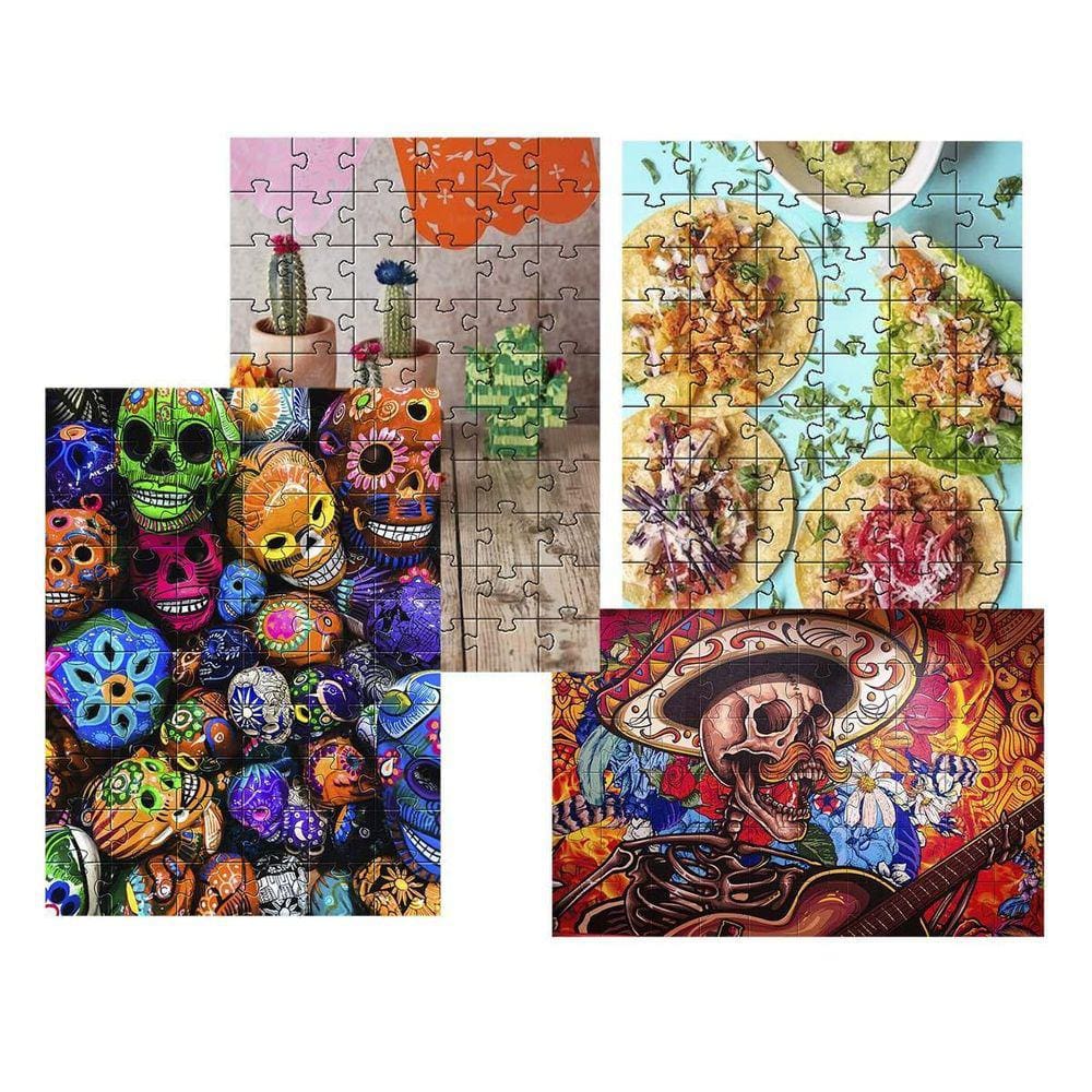 4 Quebra-Cabeças Atividades Cultura Mexicana 24 Peças