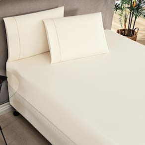 Jogo Cama Lençol Home Basic Solteiro 180 Fios Com 2Pçs Palha
