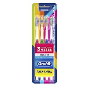 Escova Dental Oral-B Indicator Color Collection 4 unidades