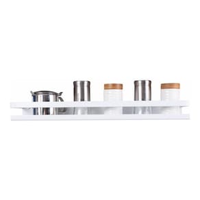 Prateleira Utensílios Cozinha Temperos Branca Brilho 50Cm