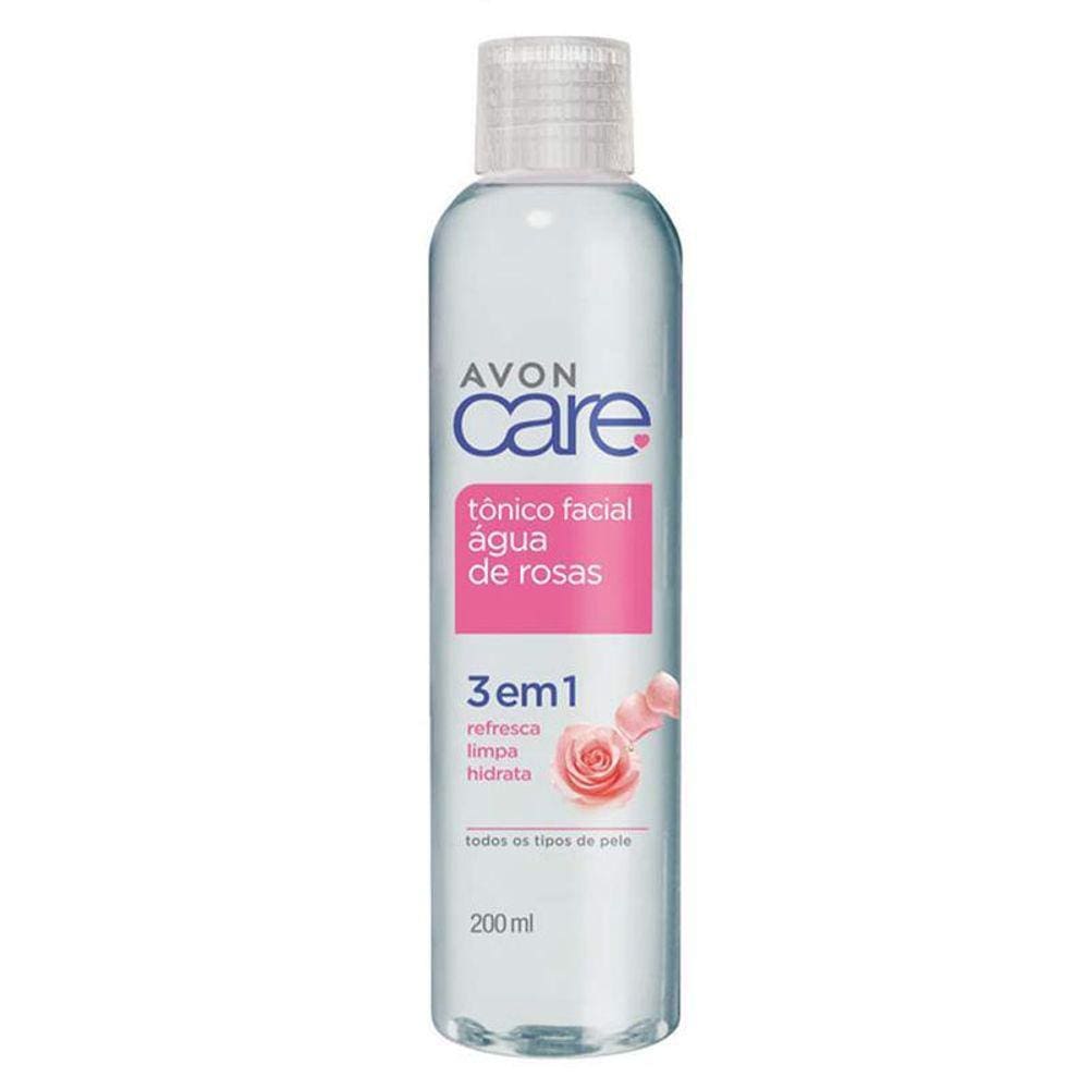 Tônico Facial Avon Água de Rosas 3 em 1 - 200ml