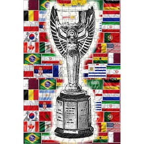 Quebra-cabeça Taça Jules Rimet 300 peças 40x29cm