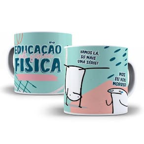 Canecas Flork Profissões Educação Física + Chaveiro Presente