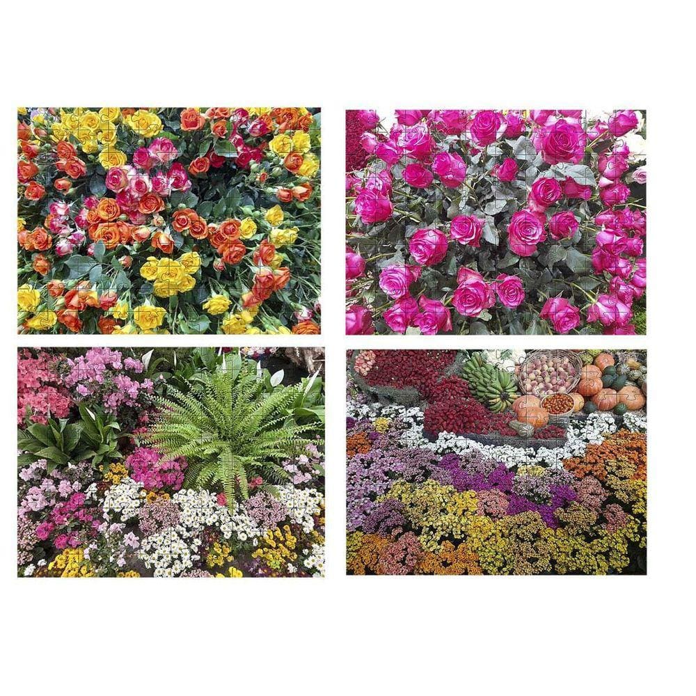 Kit 4 Quebra-Cabeças Cognitivos Primavera Viva 60 Peças