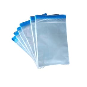 Saco com Fita Adesiva Polietileno Transparente 40x50