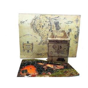 Quebra-Cabeça Mapa Terra Média 300 Peças + Puzzle 90 Peças