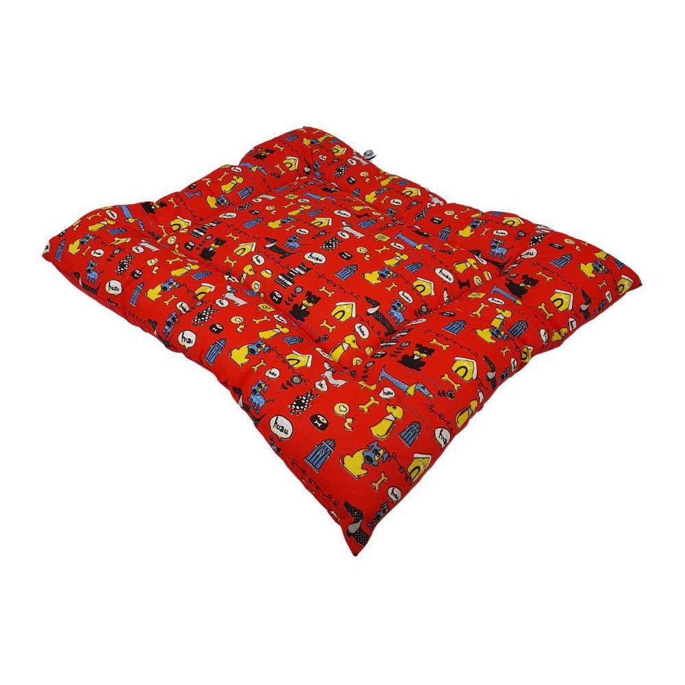 Cama Para Cachorro Patinhas Marrom 55x79cm Grande